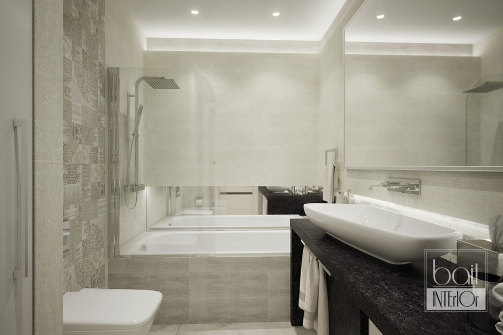 дизайн интерьера ванной в стиле минимализм