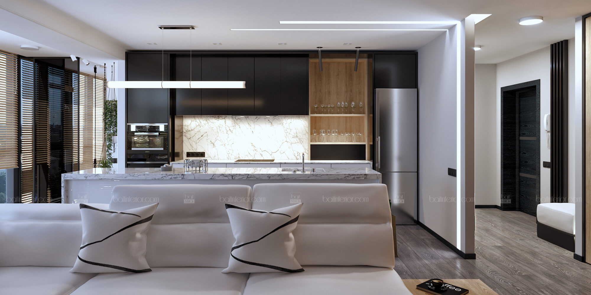 Дизайн интерьера квартиры в стиле минимализм.
