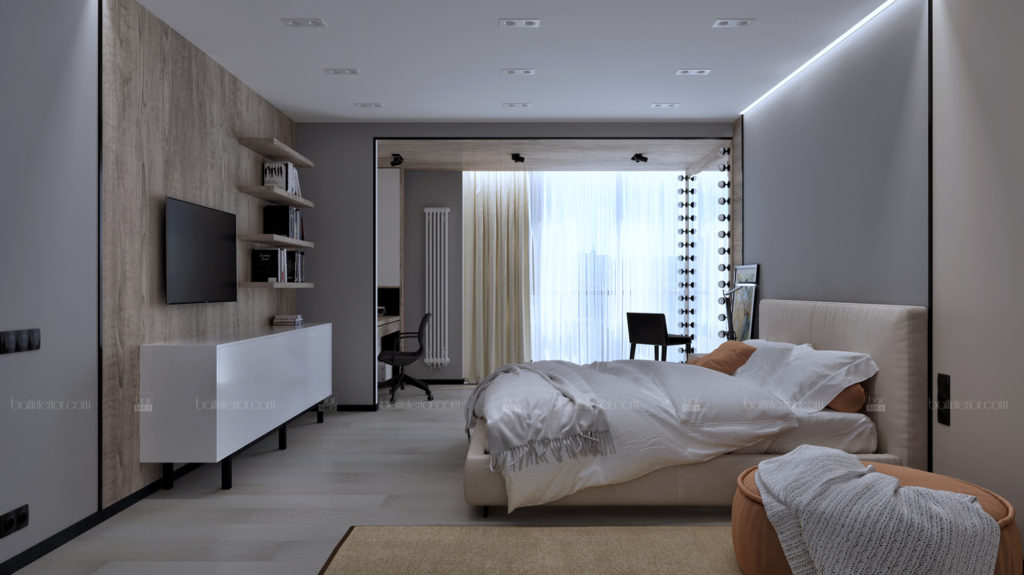 дизайн интерьера спальни в стиле минимализм
