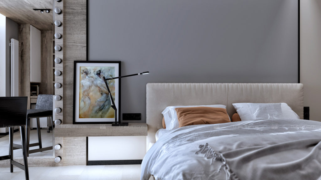 дизайн интерьера спальни в стиле минимализм