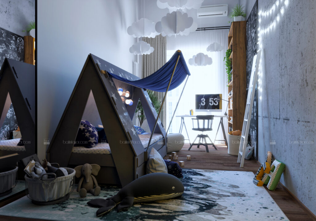 дизайн детской с кроватью-палаткой