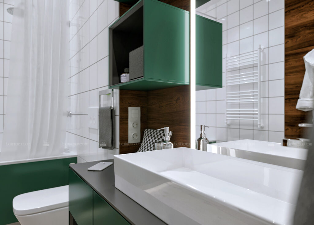 дизайн интерьера функциональной современной ванной